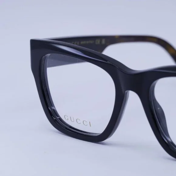 🕶️ New Gucci GG1669O 005 Eyeglasses - Black/Havana Frame 52mm